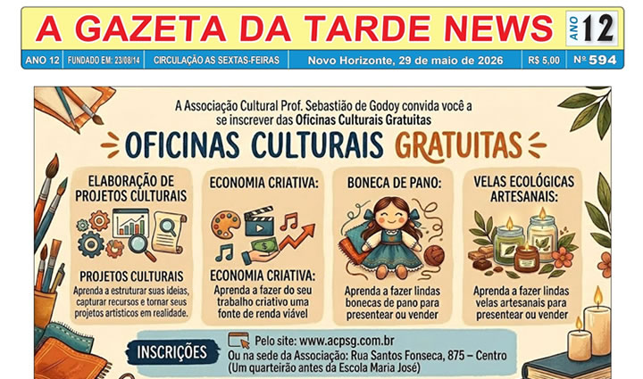 Inscreva-se em nossas oficinas culturais gratuitas!